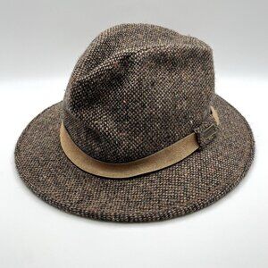 Vintage 60s MCM McGregor Wool Tweed Fedora Hat Small 6 3/4–6 7/8 Union Made USA